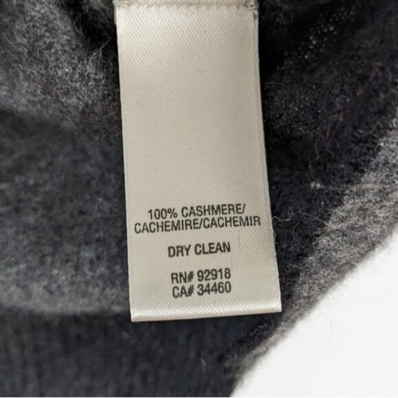 JUICY COUTURE 100% Cashmere Argyle Heart Sweater tee shirt grey Large T11 - Picture 4 of 7